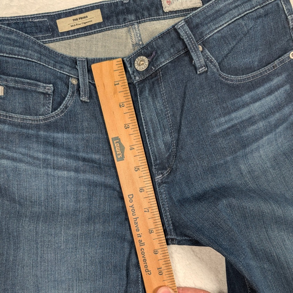 AG‎ Adriano Goldschmied The Prima Jeans Womens 27R Blue Mid-Rise Cigarette Slim - Picture 5 of 9